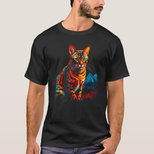 Pop Bengal Cat T-Shirt (Front)
