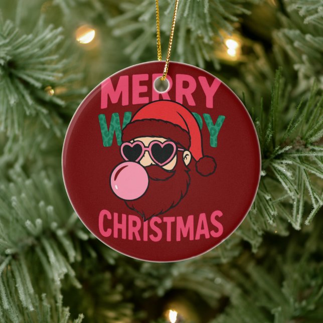 Pop Bubble Retro Christmas Ceramic Tree Decoration (Tree)