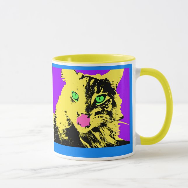 pop cat art mug (Right)
