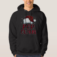 Pop Claus Merry Christmas Buffalo Plaid Red Santa 