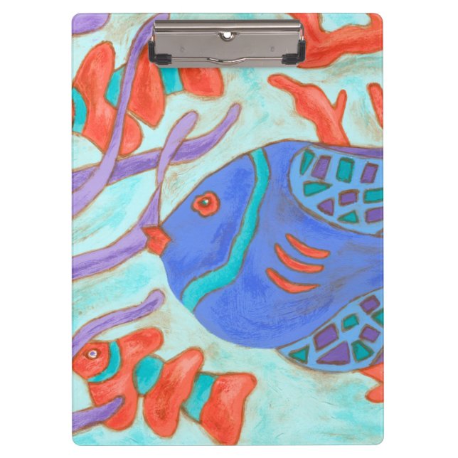 Pop-Coloured Fish Clipboard (Front)