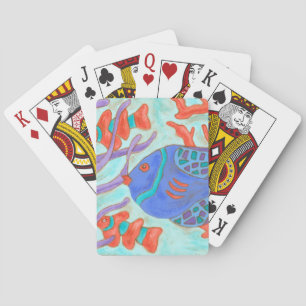 Pop-Coloured Fish Playing Cards
