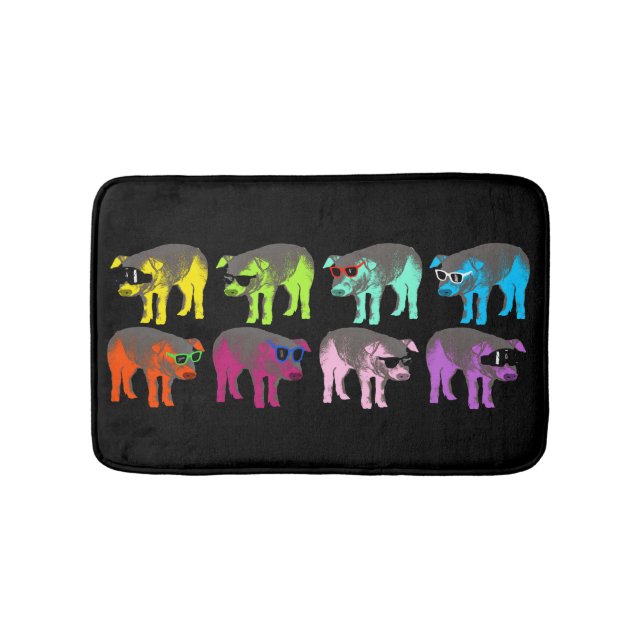 Pop Colours Chinese Pig Year Zodiac Bath Mat (Front)