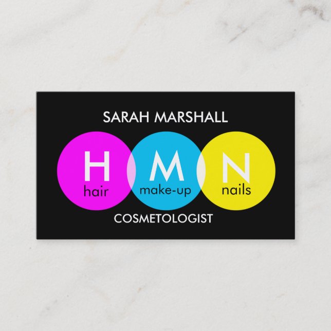 Pop Cosmetologist Business Card (Front)