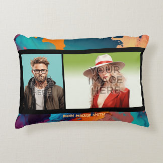 Pop Culture Signable 2 Photo Personalised Custom Decorative Cushion