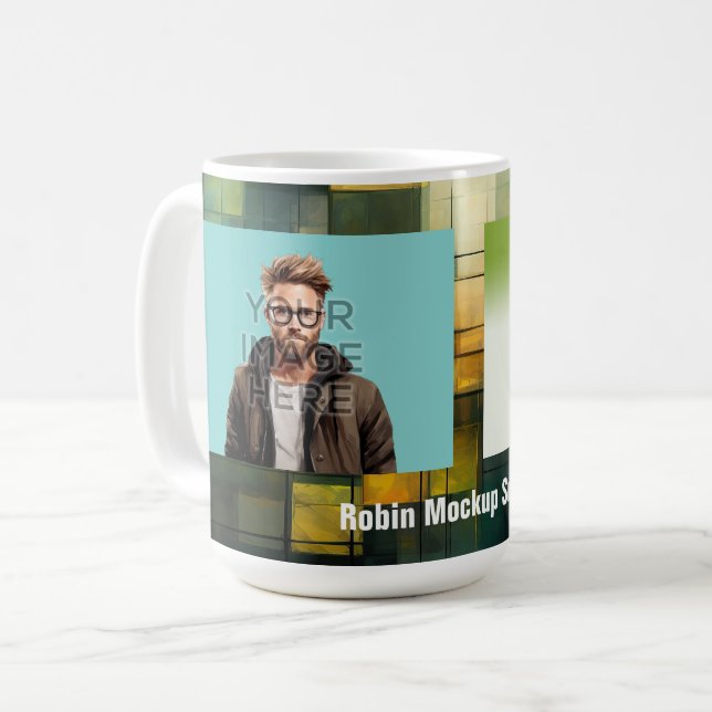 Pop Culture Signable Add Photo Personalised Custom Coffee Mug (Front Left)
