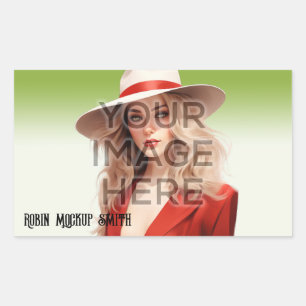Pop Culture Signable Add Photo Personalised Custom Rectangular Sticker