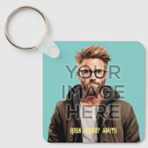 Pop Culture Signable Add Photo Personalized Custom Key Ring