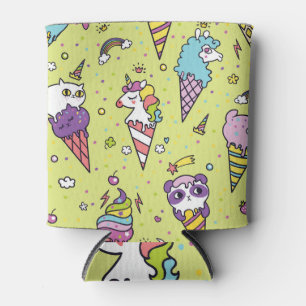 Pop Cute Ice Cream: Animal Pattern Can Cooler