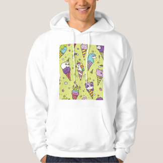Pop Cute Ice Cream: Animal Pattern Hoodie