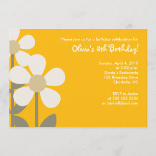 POP Daisy Daisies Birthday Invitation
