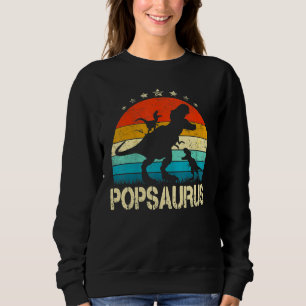 Pop Dinosaur Popsaurus 2 Two Kids Christmas Father Sweatshirt