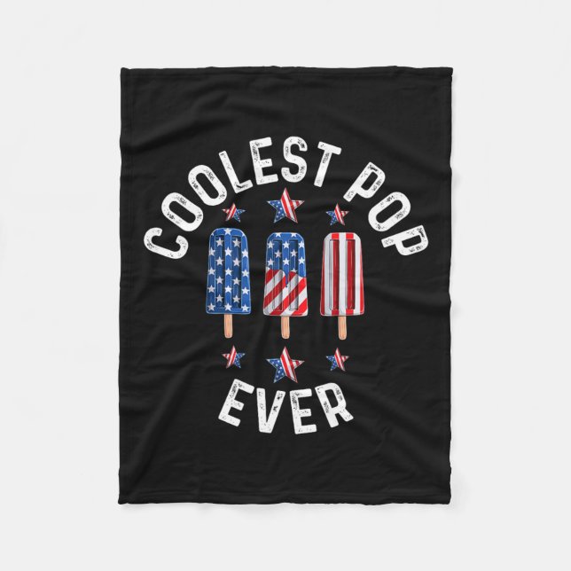 Pop Ever Ice Cream America 4th Of July  Fleece Blanket (Front)