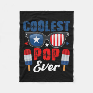 Pop Ever Sungles Ice Creams As American Flag  Fleece Blanket