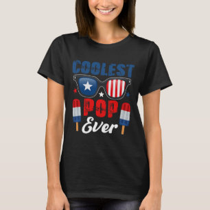 Pop Ever Sungles Ice Creams As American Flag  T-Shirt
