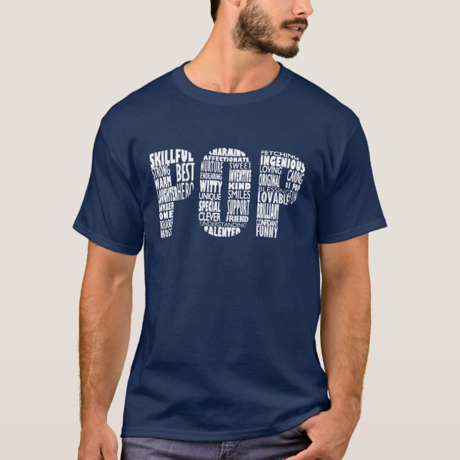 Pop Fathers Day Gift T-Shirt Dad Gift Tee (Front)