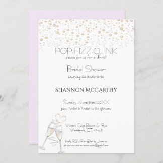 Pop Fizz Clink Bridal Shower Inviation Invitation