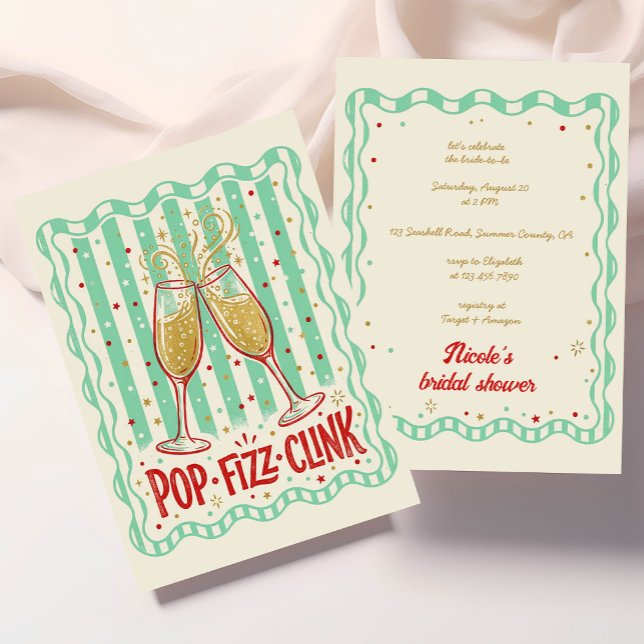 Pop Fizz Clink Bridal Shower Invitation (Creator Uploaded)