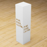 Pop Fizz Clink Champagne or Wine Gift Box<br><div class="desc">Pop. Fizz. Clink. Personalise your gift box with these modern,  customisable boxes.</div>