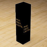 Pop Fizz Clink Champagne or Wine Gift Box<br><div class="desc">Pop. Fizz. Clink. Personalise your gift box with these modern,  customisable boxes.</div>