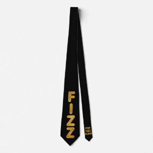 Pop Fizz Clink Modern Typography Tie