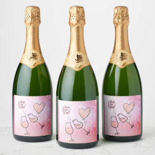 Pop Fizz Clink Wine Glass Sparkling Wine Celebrati Label