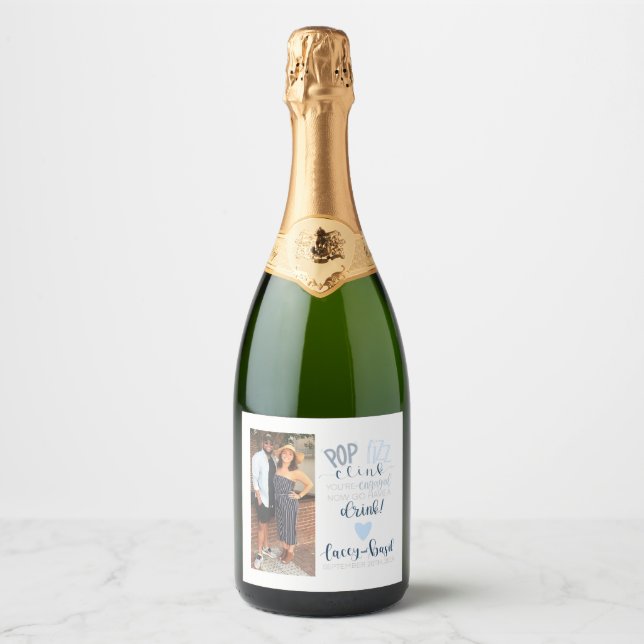 Pop Fizz Clink Wine/Sparkling Wine Label (Front)