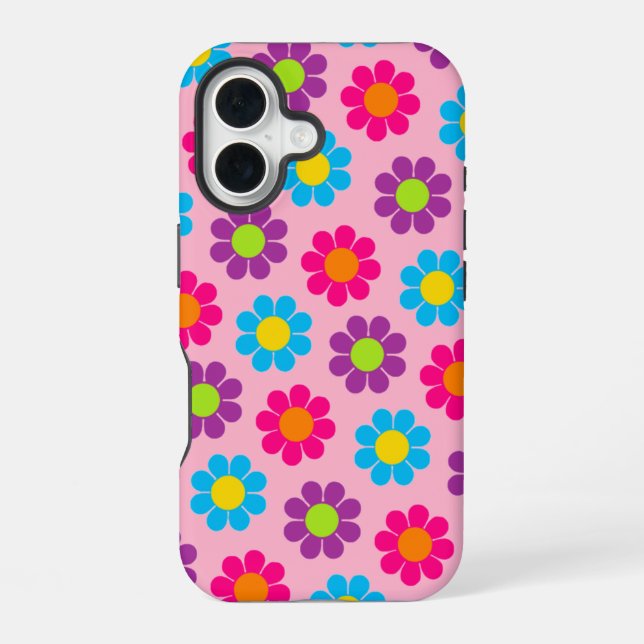 Pop Flower Power iPhone 16 Case (Back)