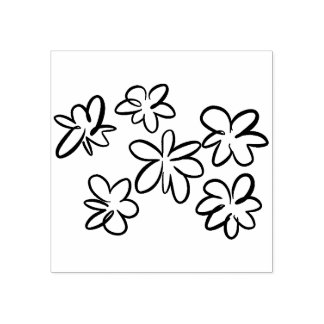 POP flower  Rubber Stamp