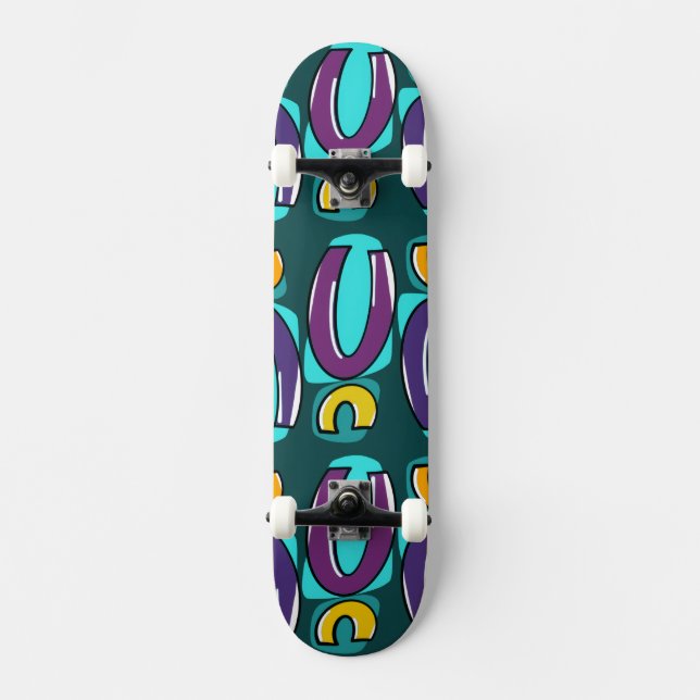 Pop Geometry Skateboard Deck (Front)