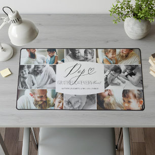 Pop Grateful for Every Moment Photo Collage Desk Mat