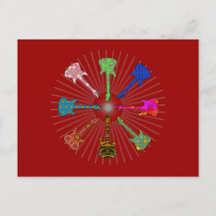 POP GUITARS CIRCLE POSTCARD