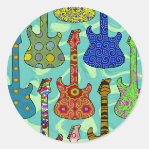 POP GUITARS CLASSIC ROUND STICKER