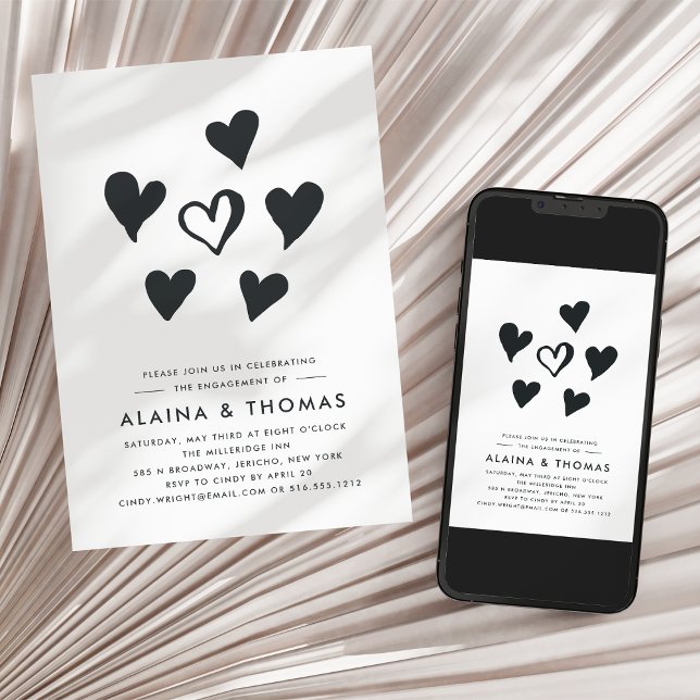 Pop Hearts | Engagement Party Invitation (Creator Uploaded)