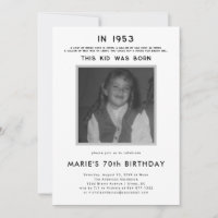 Pop History | Photo Birthday Party