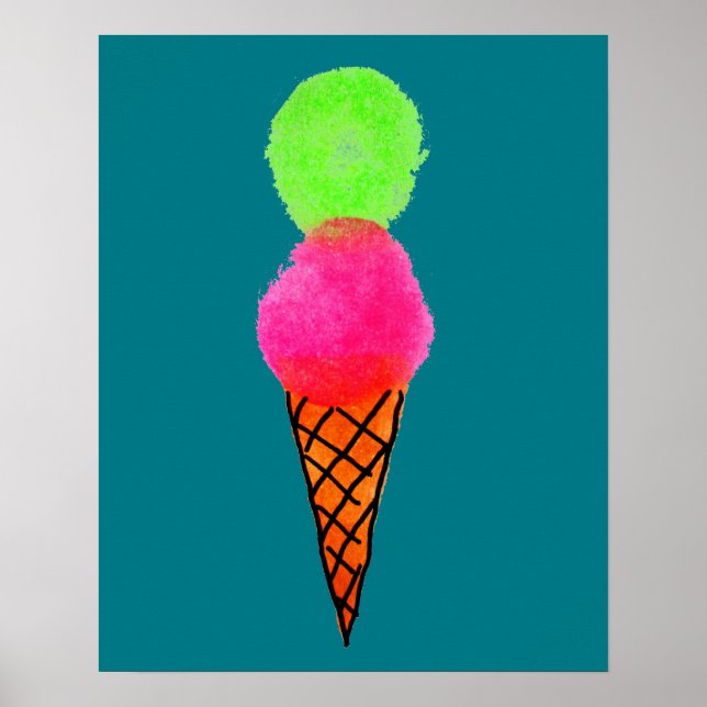 Pop Icecream cone Poster (Front)