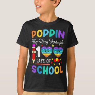 Pop It 100th Day of School Kindergarten Kids T-Shirt