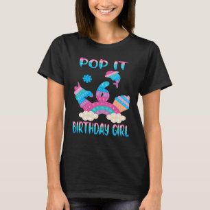 Pop It 6th Years Birthday Girl Fidget Toy For Birt T-Shirt