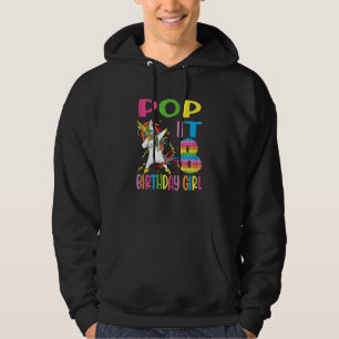 Pop It 8th Years Birthday Girl Fidget Toy Dabbing Hoodie