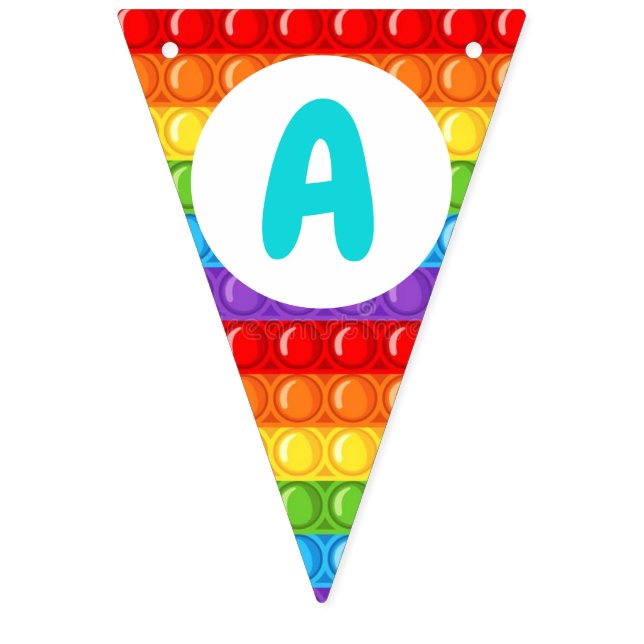 pop it banderins bunting  (Third Flag)