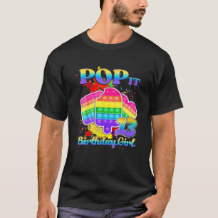 Pop It Birthday Girl 13Th Birthday Fidget 13 Year T-Shirt