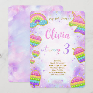 Pop it Birthday Invitation