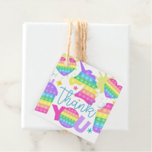 Pop It Birthday Thank you Favour Tags