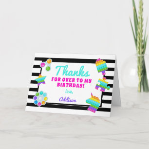 Pop It Birthday Thank you Note Card