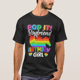 Pop It Boyfriend Birthday Girl Fidget Kid Matching T-Shirt