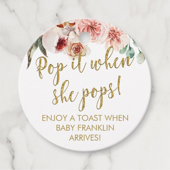 POP IT CHAMPAGNE FAVOR TAGS (Front)