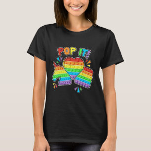 Pop It Fidget Toy Colorful Pop It Toy Game Fun & T-Shirt