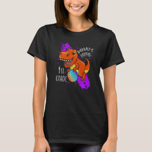 Pop It Fidget Toy Dinosaur Rex Back To School 1st  T-Shirt
