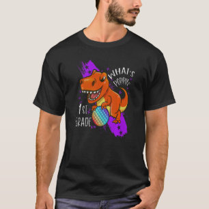 Pop It Fidget Toy Dinosaur Rex Back To School 1st  T-Shirt