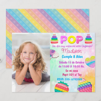 Pop It Girl Invitation